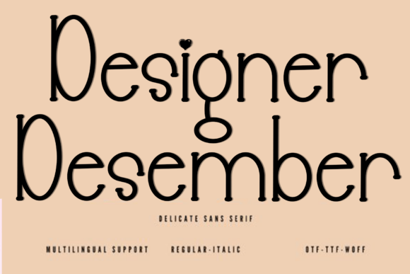 Designer Desember Font - Featured Image