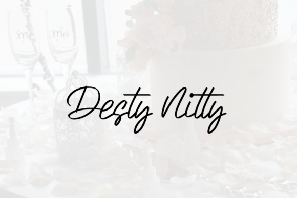 Desty Nitty Font - Featured Image