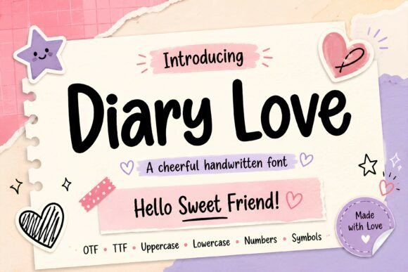 Diary Love Font - Featured Image