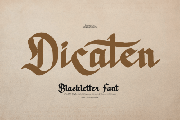 Dicaten Font - Featured Image