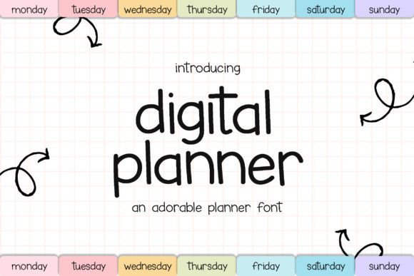 Digital Planner Font - Featured Image