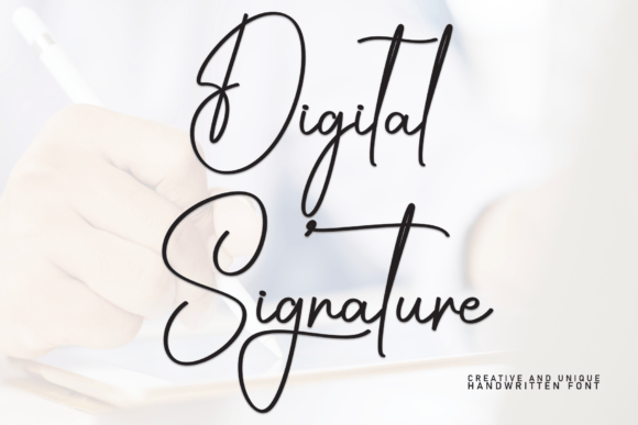 Digital Signature Font - Featured Image