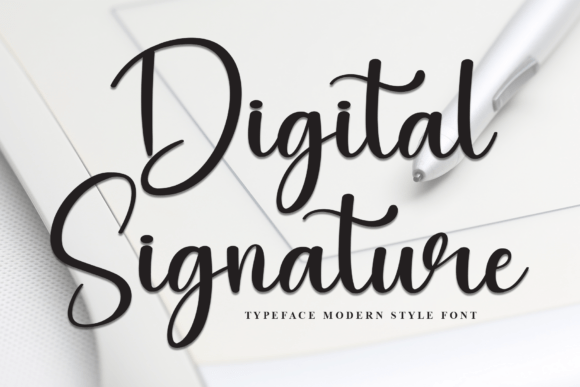 Digital Signature Font - Featured Image