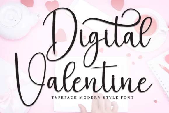 Digital Valentine Font - Featured Image