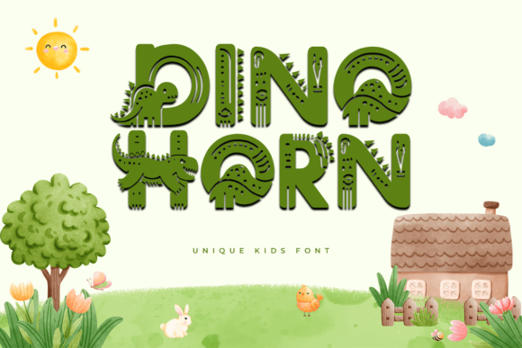 Dino Horn Font - Featured Image