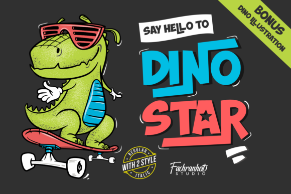 Dino Star Font - Featured Image