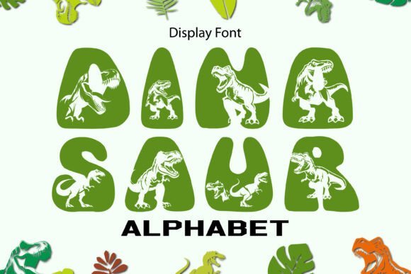 Dinosaur Alphabet Font - Featured Image