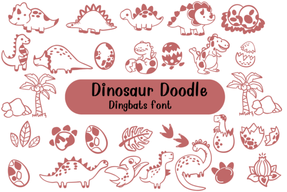 Dinosaur Doodle Font - Featured Image