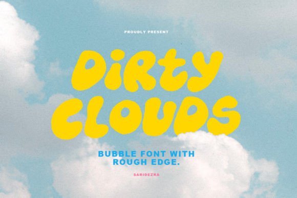 Dirty Clouds Font - Featured Image