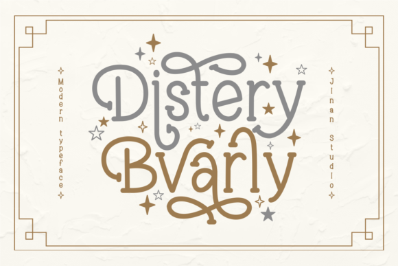 Distery Bvarly Font - Featured Image