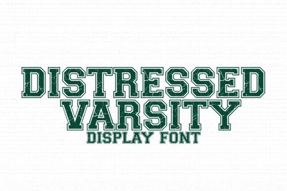 Distressed Varsity Font - Featured Image