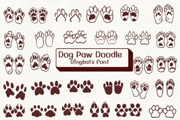 Dog Paw Doodle Font - Featured Image