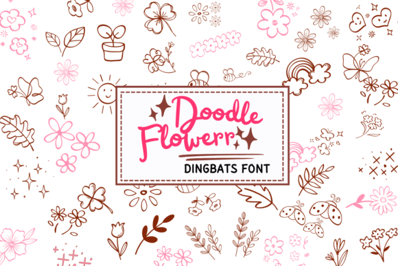 Doodle Flowers Font - Featured Image