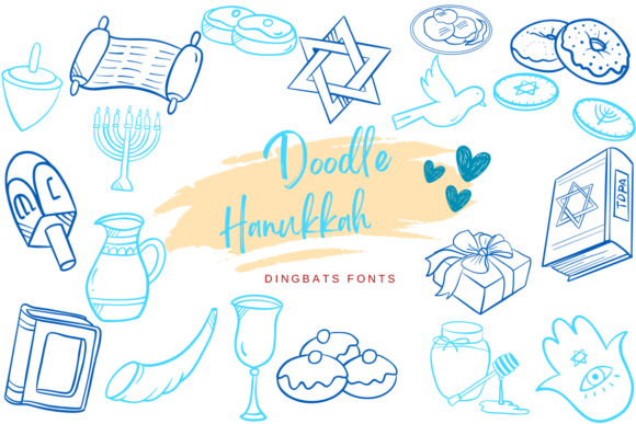 Doodle Hanukkah Font - Featured Image
