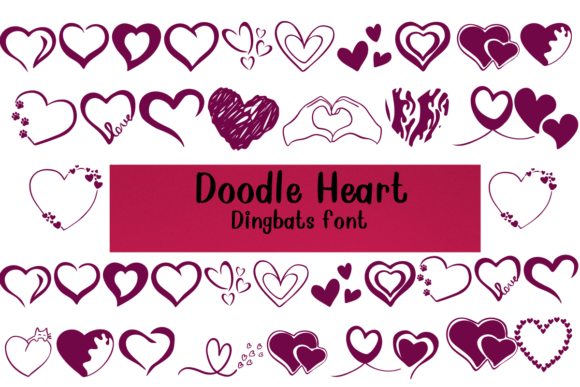Doodle Heart Font - Featured Image