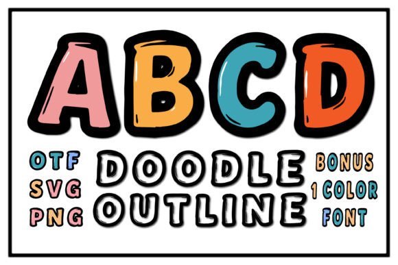 Doodle Outline Font - Featured Image