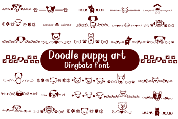 Doodle Puppy Art Font - Featured Image