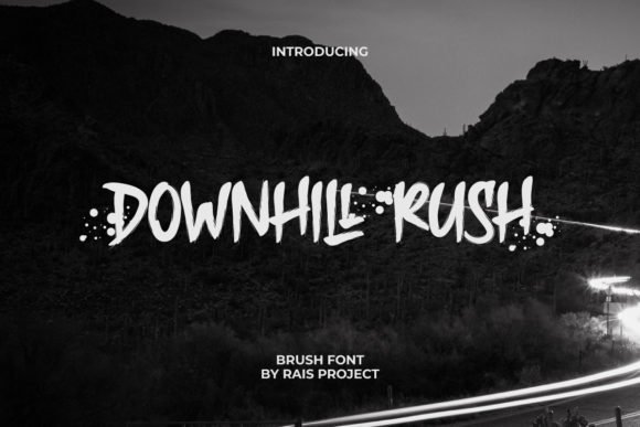 Downhill Rush Font - Featured Image