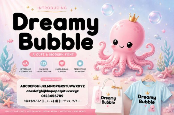 Dreamy Bubble Font - Featured Image