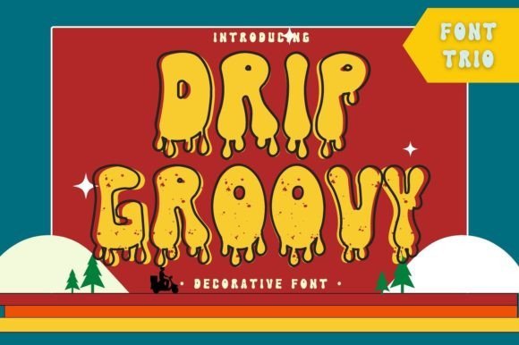 Drip Groovy Font - Featured Image