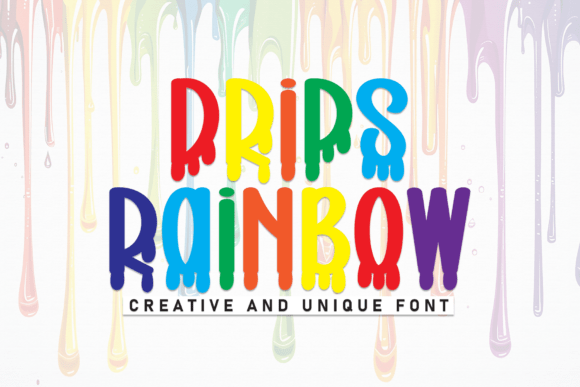 Drips Rainbow Font - Featured Image