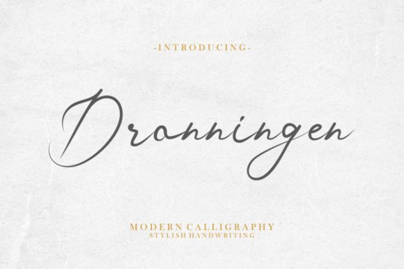 Dronningen Signature Font - Featured Image