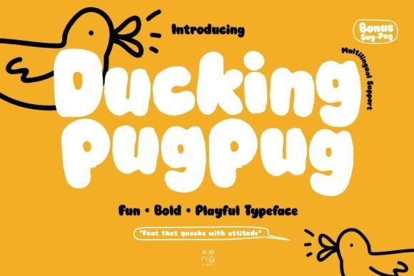 Ducking Pugpug Font - Featured Image
