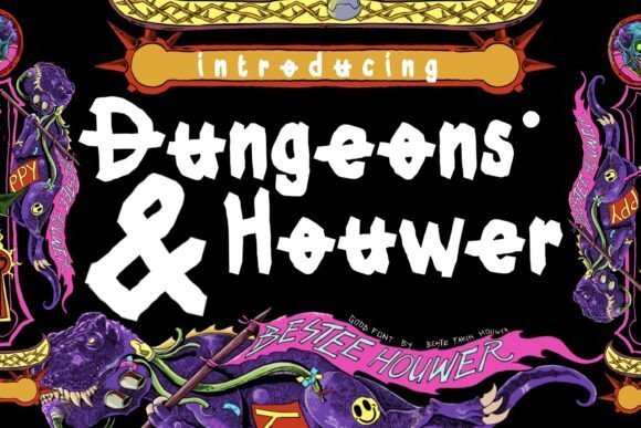 Dungeons and Houwer Font - Featured Image