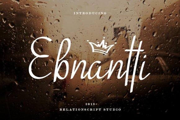Ebnantti Script Font - Featured Image