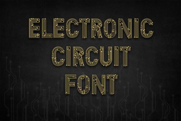Electronic Circuit Font - Featured Image