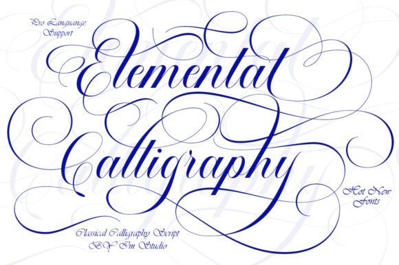 Elemental Calligraphy Font - Featured Image