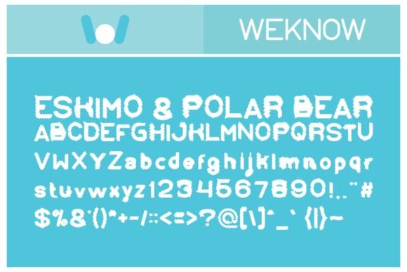 Eskimo and Polar Bear Font - Featured Image