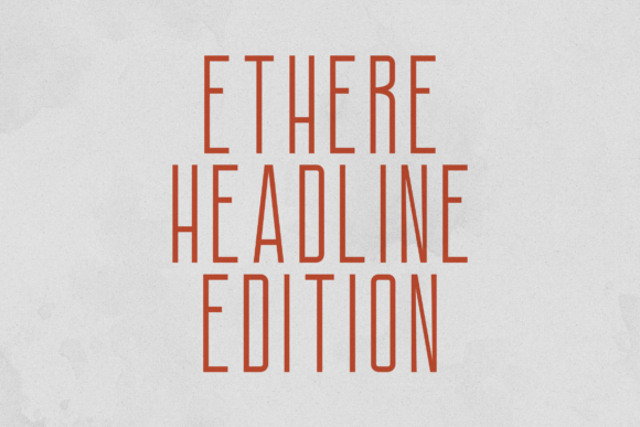 Ethere Headline Edition Font - Featured Image