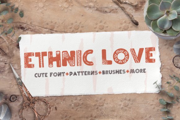Ethnic Love Font - Featured Image
