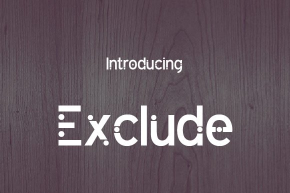 Exclude Font - Featured Image