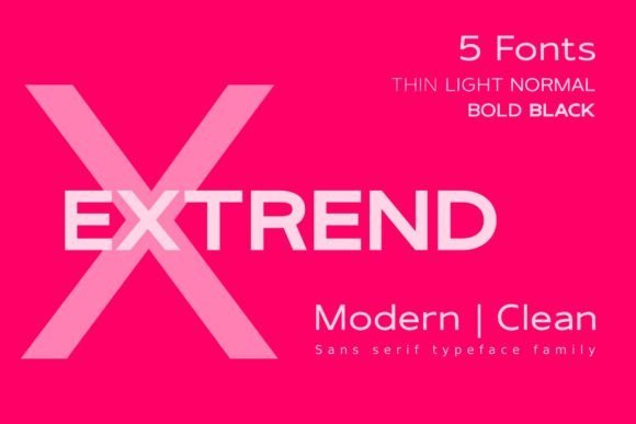 Extrend Font - Featured Image