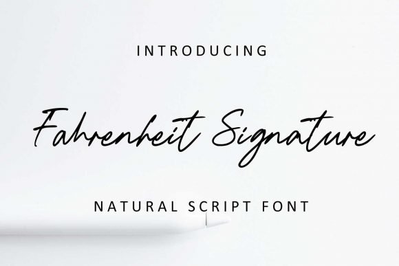 Fahrenheit Signature Font - Featured Image