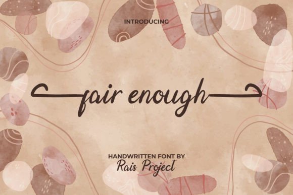 Fair Enough Font - Featured Image