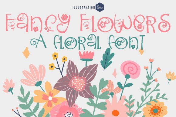 Fancy Flowers Family Font - Featured Image
