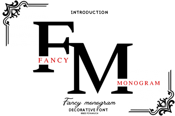 Fancy Monogram Font - Featured Image