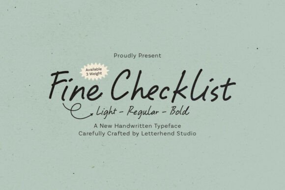 Fine Checklist Font - Featured Image