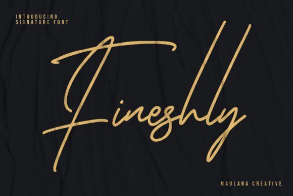 Fineshly Signature Font - Featured Image