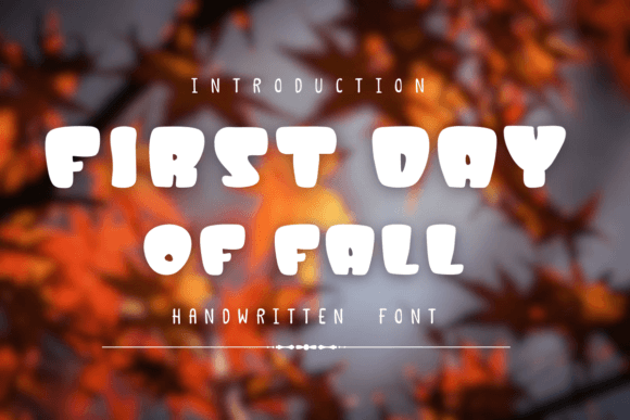 First Day of Fall Font - Featured Image