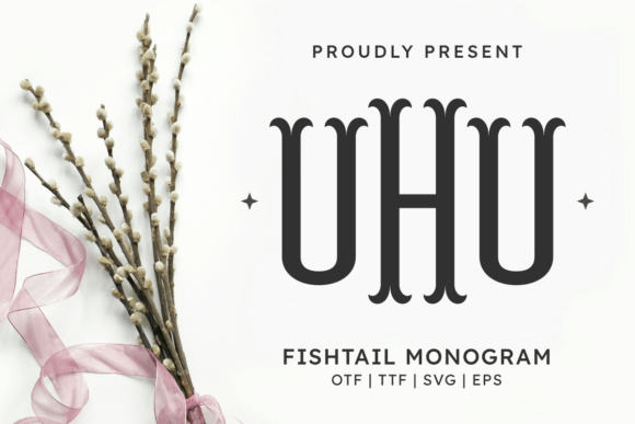 Fishtail Monogram Regular Font Font - Featured Image