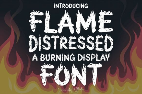 Flame Distressed Font - Featured Image