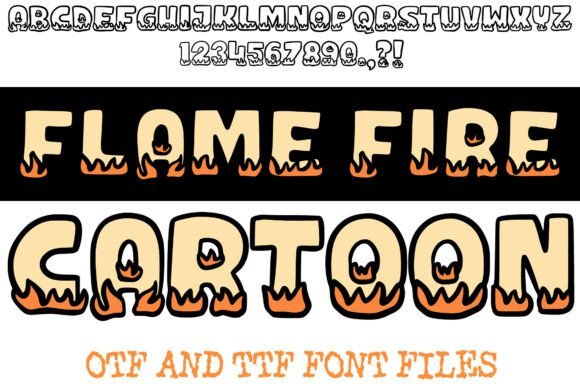 Flame Fire Cartoon Font - Featured Image