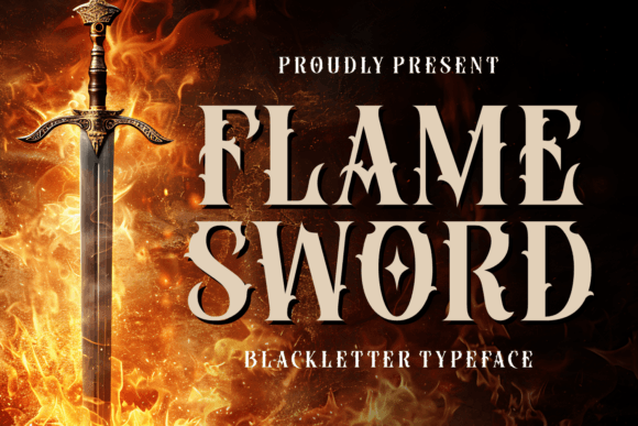 Flame Sword Font - Featured Image