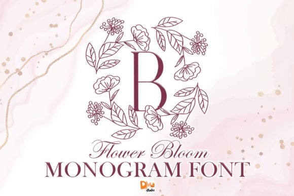 Flower Bloom Monogram Font - Featured Image