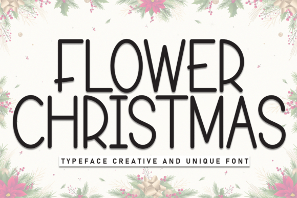 Flower Christmas Font - Featured Image