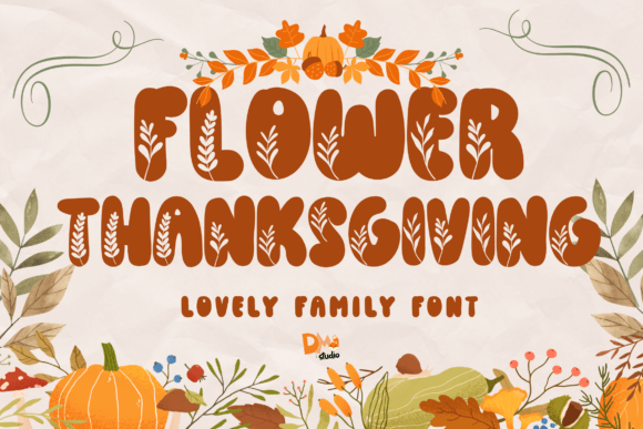 Flower Thanksgiving Font - Featured Image